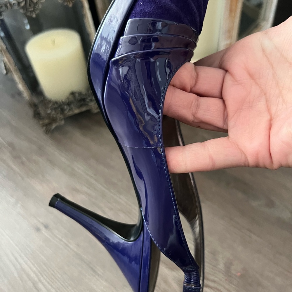 Gianni Bini Purple Patent/Suede Leather Office/Professional/Church Pumps Size 8 - Picture 4 of 8